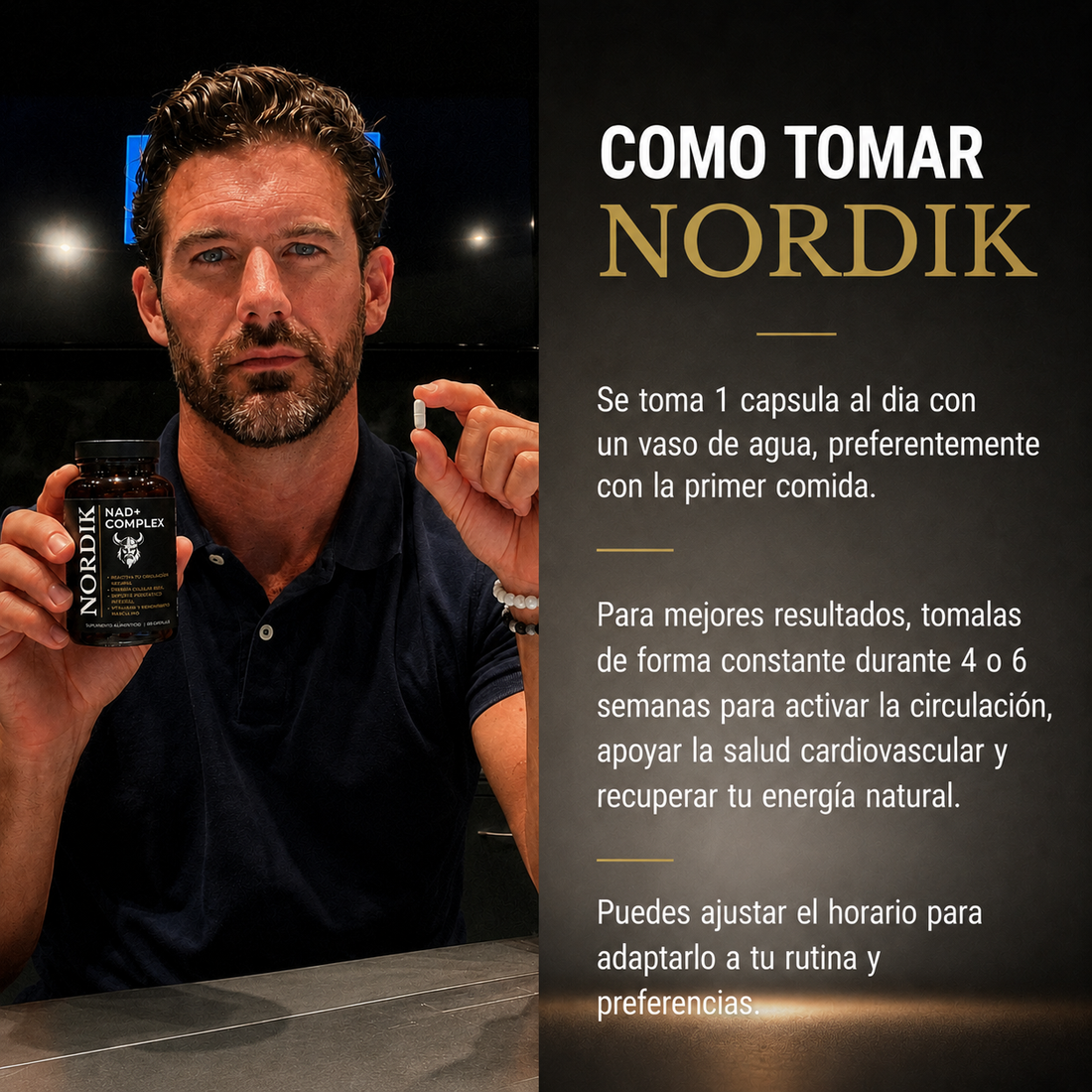 NORDIK® NAD+ Complex - Recupera tu masculinidad | 50% OFF