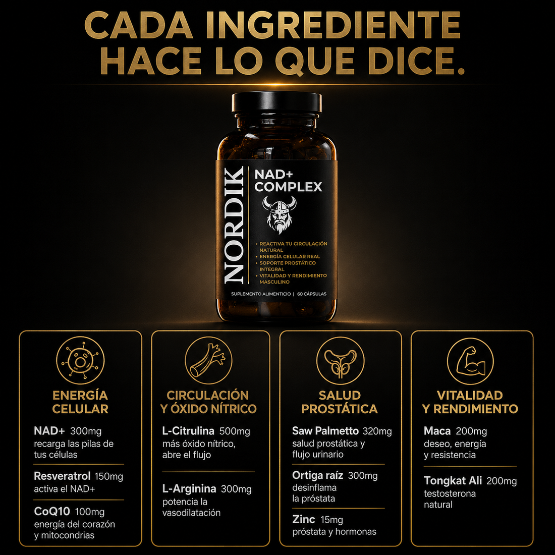 NORDIK® NAD+ Complex - Recupera tu masculinidad |  50% OFF